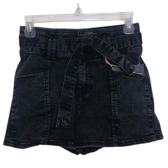 Indigo Rein Juniors Size 3 Shorts Black Mom Super High Rise Waisted Demin 3/25 - Picture 1 of 14